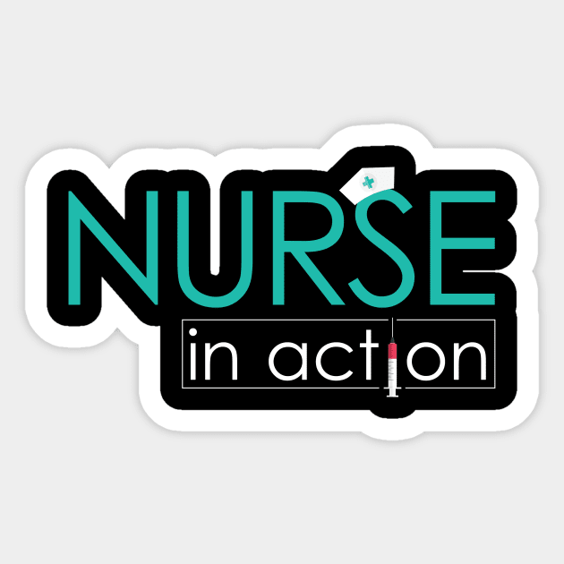 Nurse In Action Sticker by designdaking